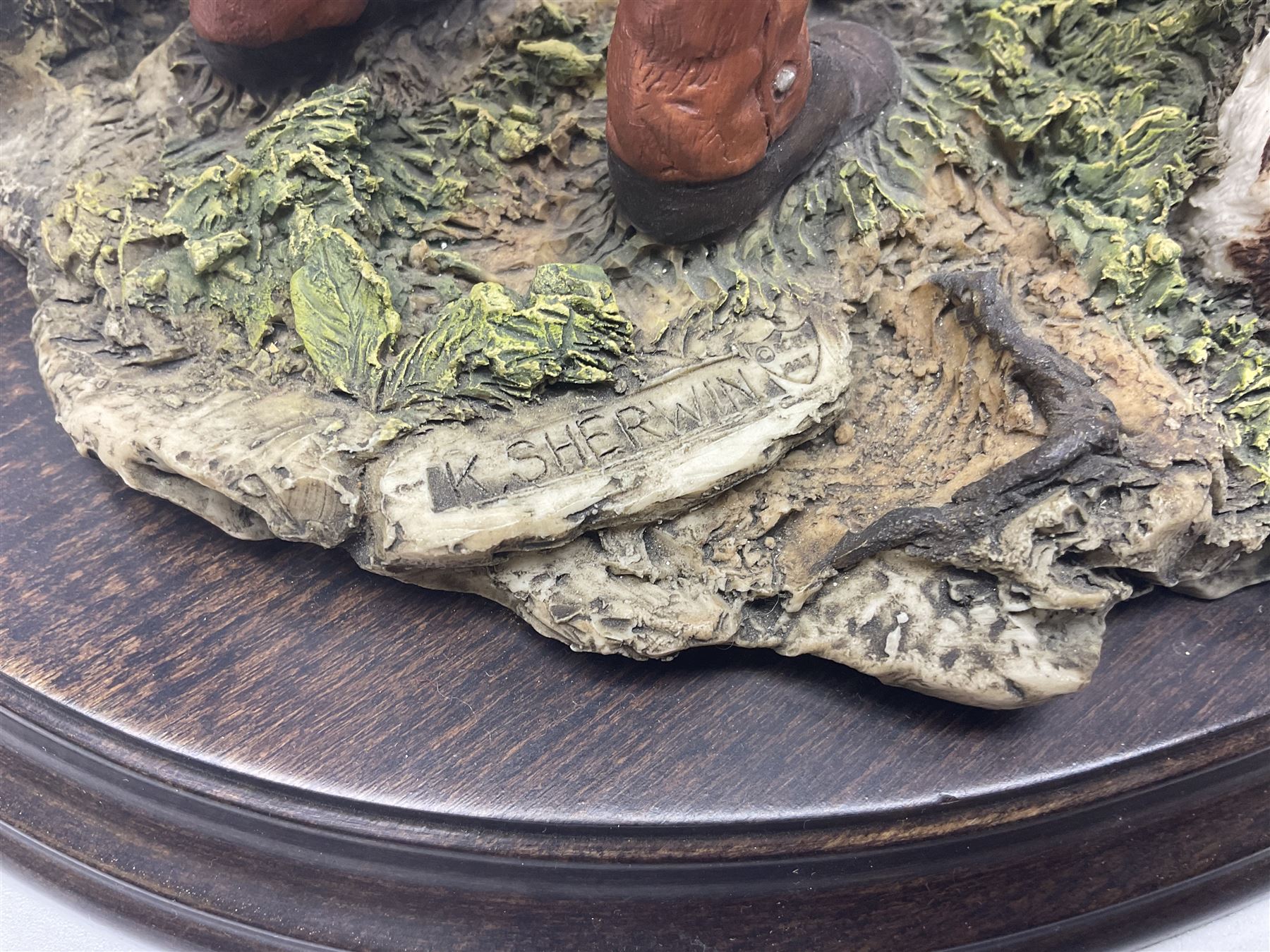 Four Country Artists figures, comprising Shooting figure group by K.Sherwin, Gun dog figure group, First Brace - Labrador and First Brace - Springer, largest H35cm 
