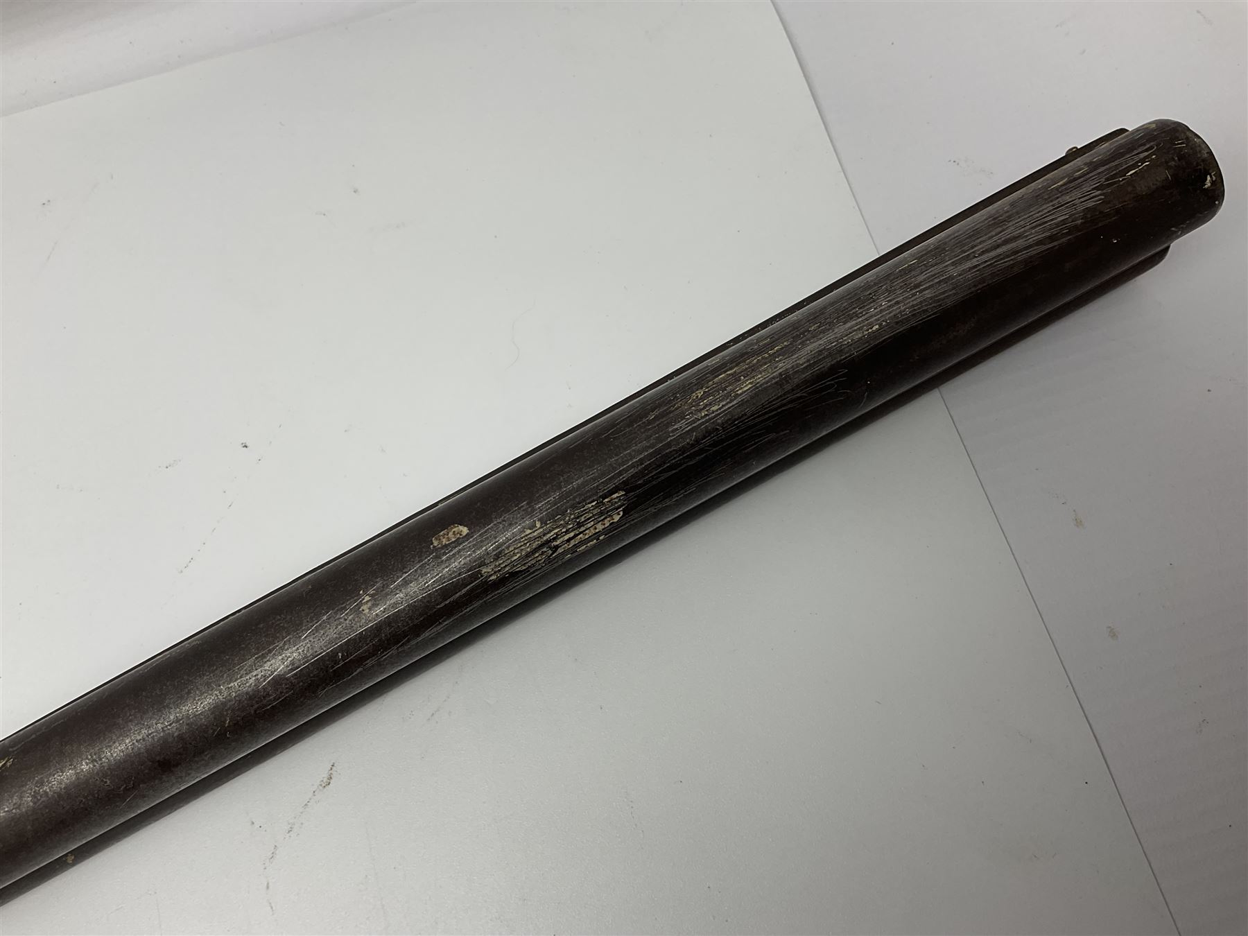 UNPROOFED/OUT OF PROOF SO RFD ONLY - three guns in poor condition comprising 19th century G. Coop 12-bore side-by-side double barrel hammer shotgun; 14-bore single barrel percussion sporting gun composed of various parts with cut-down barrel; and non-firing mock snider action ornamental gun (3)