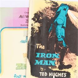 Ted Hughes, The Iron Man, singed with presentation inscription, together with Charles Causley, As I went Down Zig Zag, signed with presentation inscription (2)
