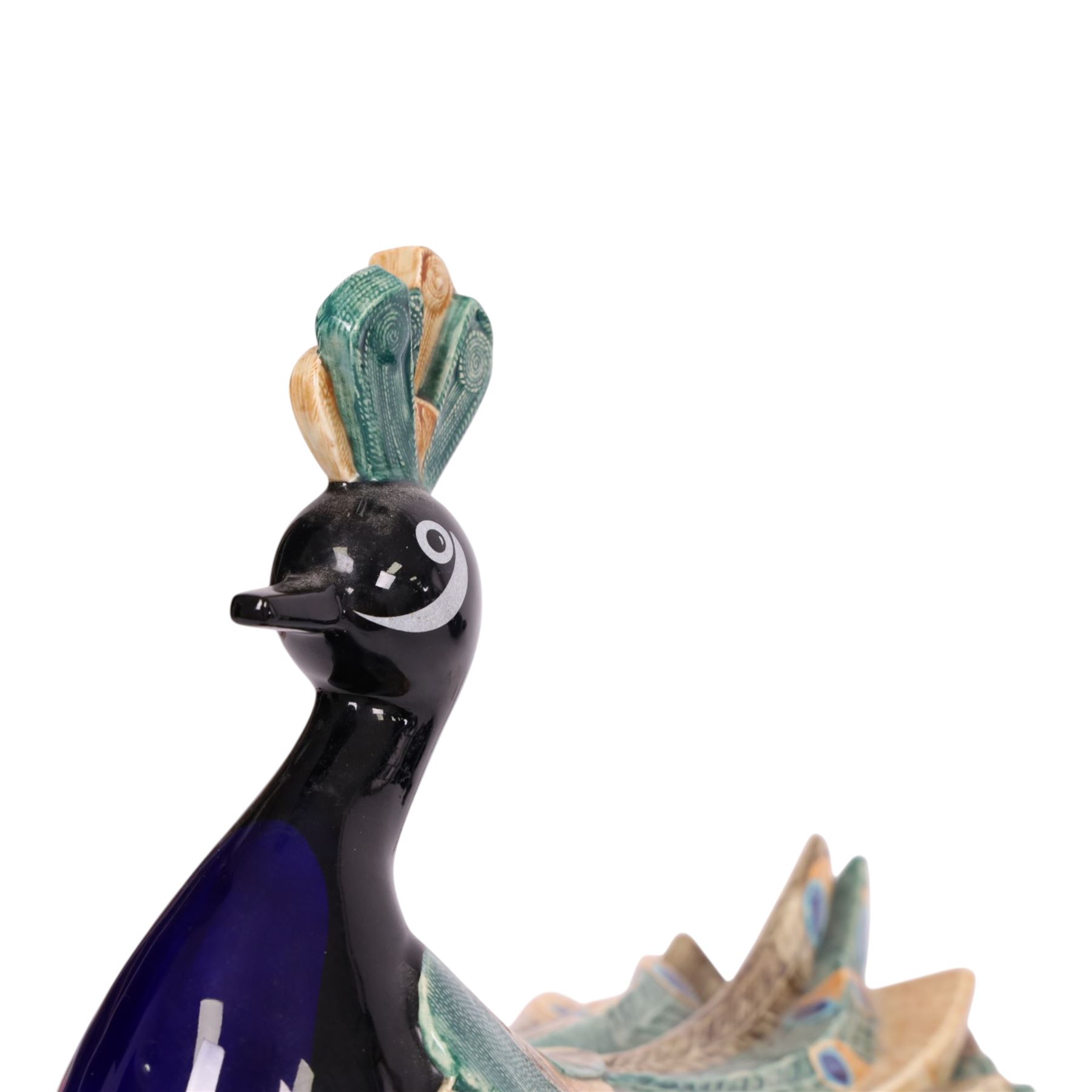 Pair of Goebel Peacock, numbered on base 3894028, signed Selim, H28cm