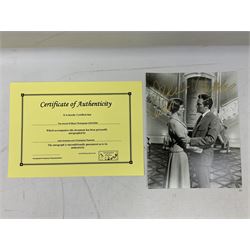 Dame Vera Lynn - collection of six signatures comprising TLS, album page and four colour photographs (including White Cliffs of Dover); signed photograph of John Mills; and signed photographs of film stars each with CoA including Bob Hope, Charlton Heston, Gene Autry, Sound of Music Julie Andrews and Christopher Plummer and Joanna Lumley