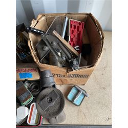 Collection of motorcycle, bicycle tools and parts, vintage torches and other accessories - THIS LOT IS TO BE COLLECTED BY APPOINTMENT FROM DUGGLEBY STORAGE, GREAT HILL, EASTFIELD, SCARBOROUGH, YO11 3TX