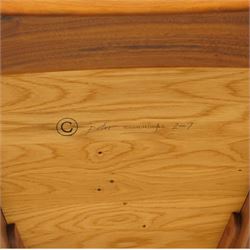 Peter Cummings - Magma oak chair, with shaped back and seat, signed by the maker dated 2007, designed by Peter Cummings of Reeth, near Richmond