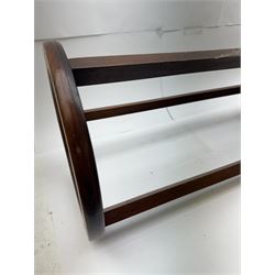 Wooden stick/umbrella stand of circular form with metal drip tray, H75cm