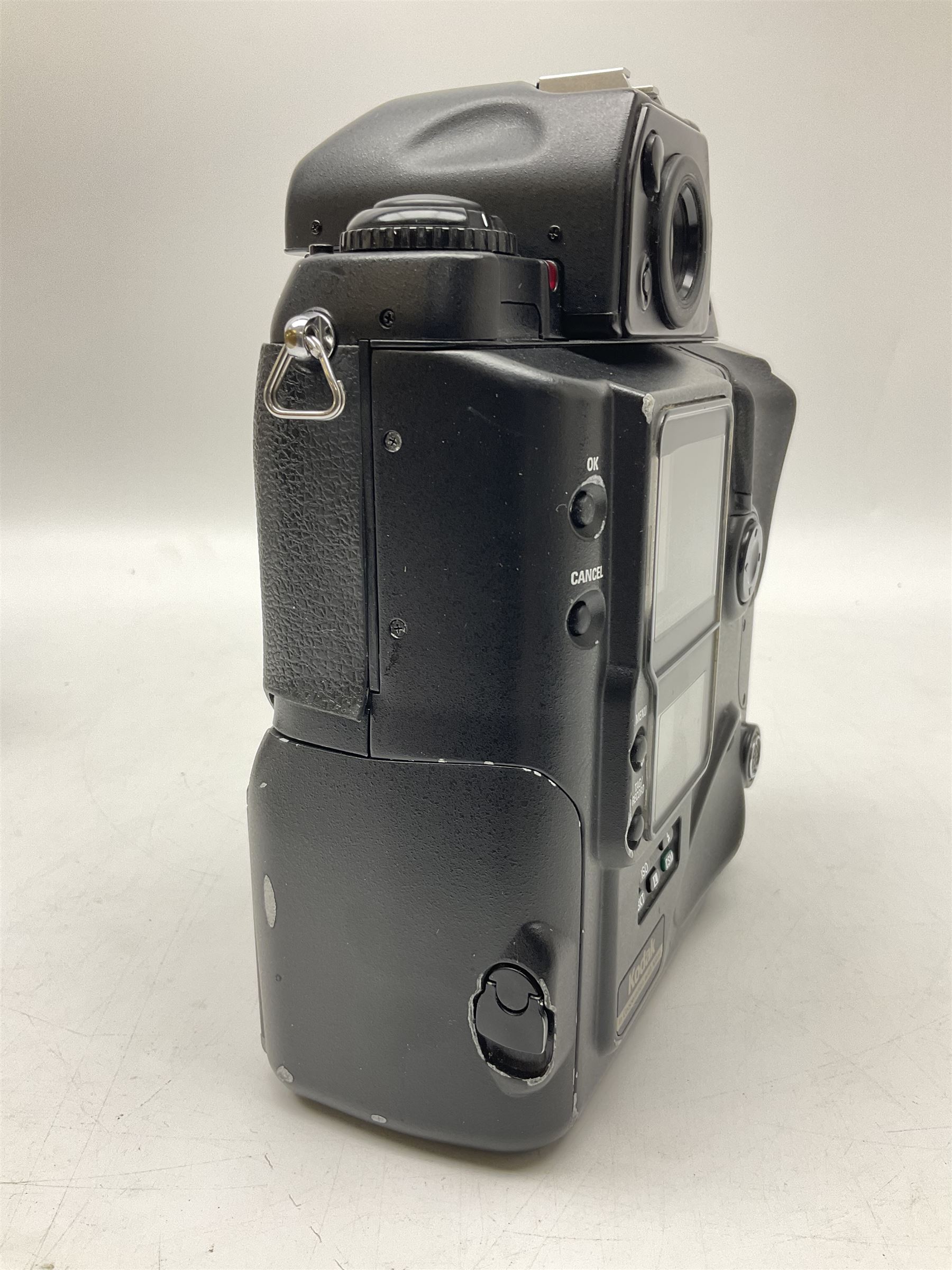 Canon EOS 1n Digital camera body, serial no. 260436, with 'Canon Zoom Lens EF 35-80mm 1:4-5.6 II Canon Inc. 52mm' lens, Kodak Professional DCS 520 digital module, and charger, serial no. K520C03165, together with Nikon F5 camera body with Kodak Professional DCS 760 digital module and charger, serial no. K760C03802