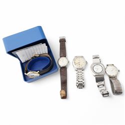 Five watches including Tissot Autoquartz