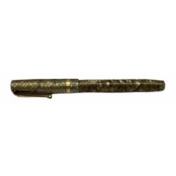 Mabie Todd & Co Ltd Swan Self Filler fountain pen, circa 1930, with snakeskin effect body, and nib marked 14ct