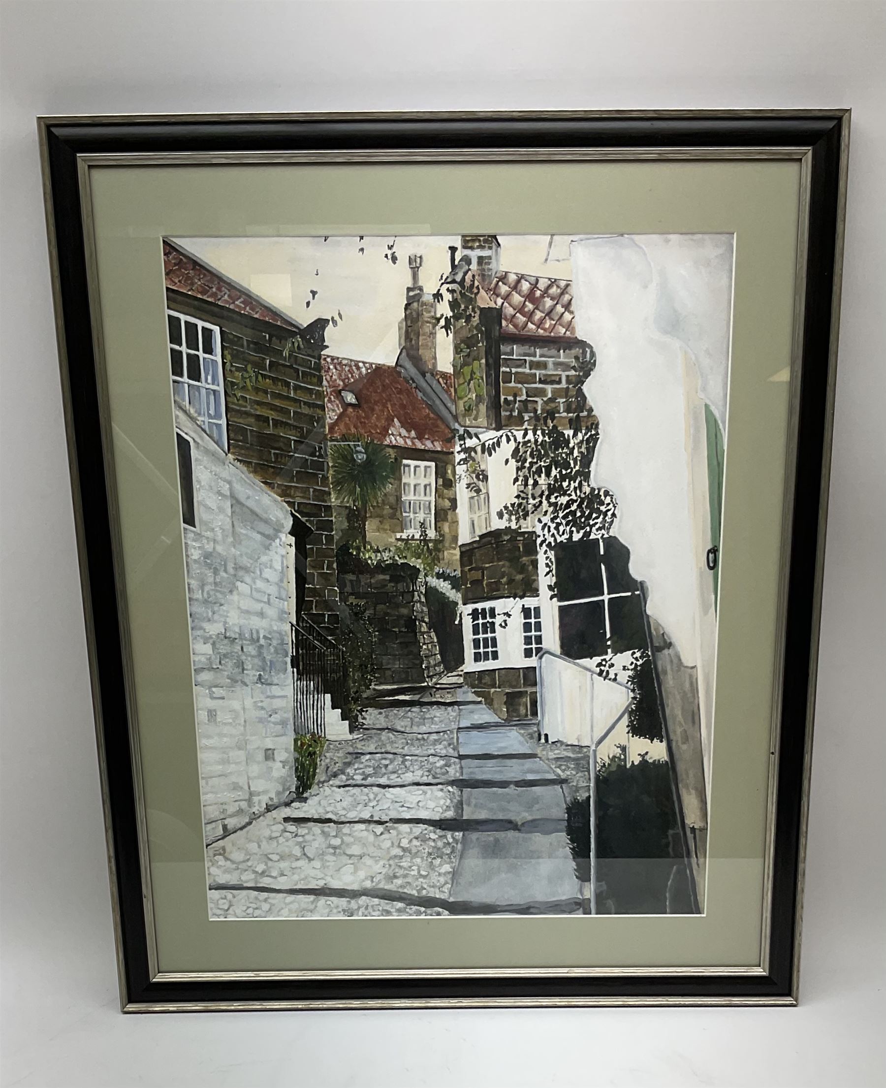 English School (Contemporary): Street scene, watercolour unsigned 50cm x 39cm