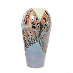 Dennis Chinaworks, Butterflies, trial vase, dated 2001, baluster form, decorated with butt...