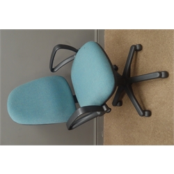  Office swivel arm chair, five supports on castors  