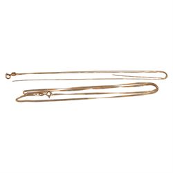 9ct jewellery including bangle, initial bracelet, chains and ring, all stamped or hallmarked 
