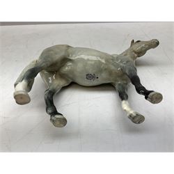 Beswick Grey Roan Hunter, no. H260 with printed mark beneath H19.5cm