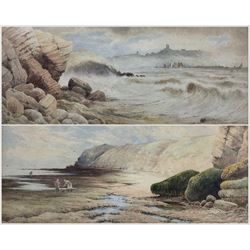 Samuel Wagstaff (British 1831-1890): Scarborough from White Nab and Cornelian Bay, pair wa...