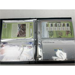 Queen Elizabeth II mint decimal stamps, including post and go, in booklets etc, face value of usable postage over 400 GBP, housed in two ring binder folders