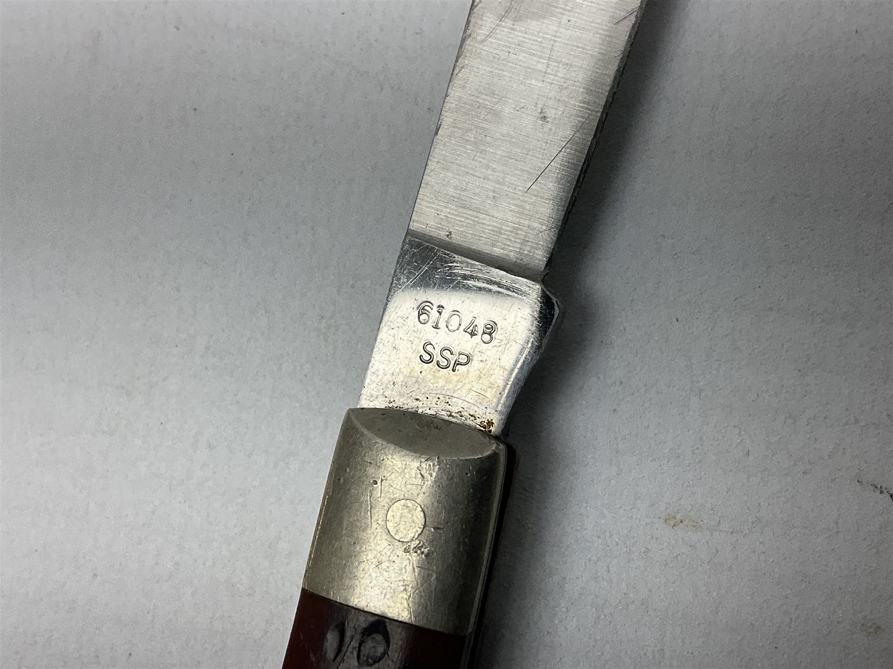 Barlow Shackler Sailor's Knife PAT.41576, together with a penknife, whistle and coins 
