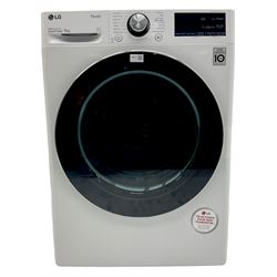 LGThinQ FDV909W Heat Pump 9kg tumble dryer