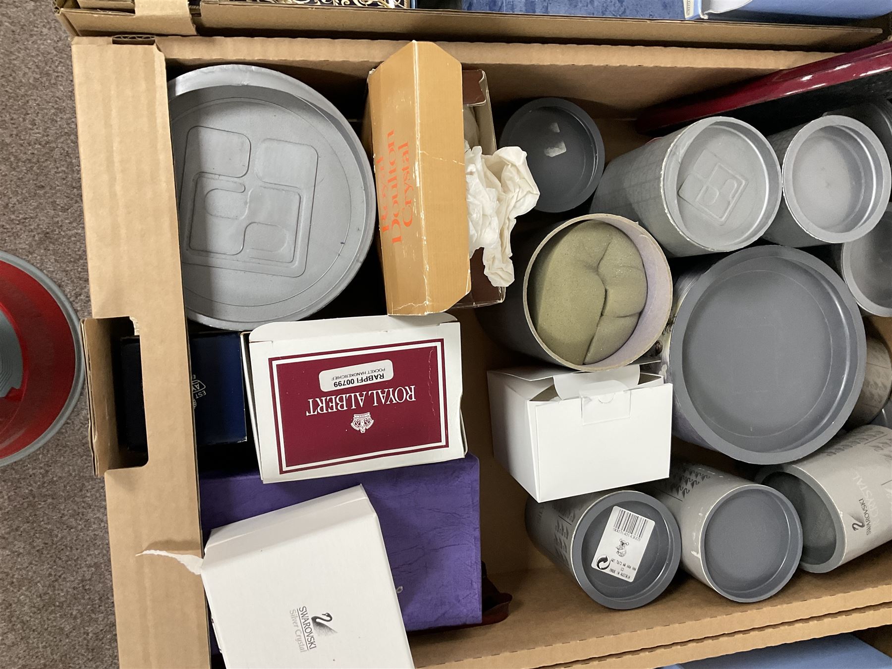 Collection of Wedgwood mainly Jasperware  including jugs, vases bowls etc, together with Swarovski figures etc 