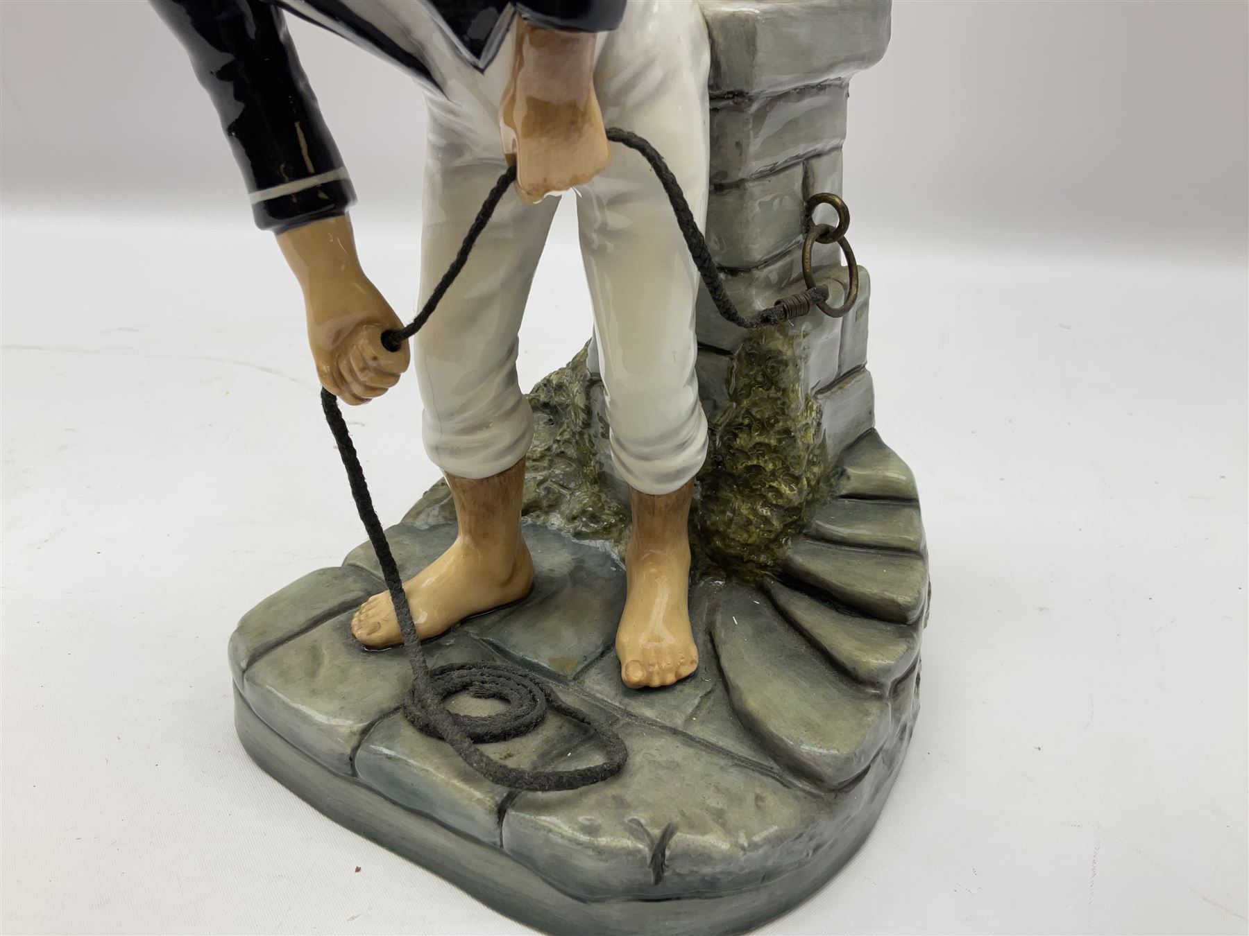 Michael J Sutty limited edition Seaman figure from the Trafalgar Period (1805), 93/250, from the British Naval Figures series, H21cm