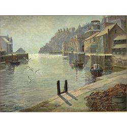 Norbert Sullivan Pugh (British 20th century): Cornish Harbour, oil on canvas signed 34cm x 44cm