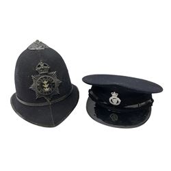  Hull City Police - Christys London helmet with king's crown night plate and a peaked cap (2)  