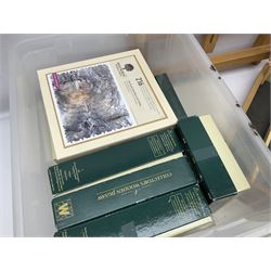 Chatsworth box easel, together with a Reeves table easel, collection of Wentworth jigsaw puzzles and two picnic baskets