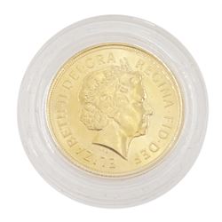 Queen Elizabeth II 2005 gold full sovereign coin, housed in a Westminster case
