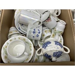 Royal Doulton Minerva pattern tea wares, together with Paragon, Queen Anne, Duchess, etc tea wares, in three boxes