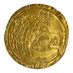 Edward III (1327-77) hammered gold noble coin, approximately 6.13 grams