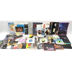 Small collection of 33 and 45 RPM vinyl records, to include Fleetwood Mac, Kate Bush, Jethro Tull, The Doors, The Who, etc., together with a selection of concert tickets and programs, including Queen, Alice Cooper, Jethro Tull, etc. 