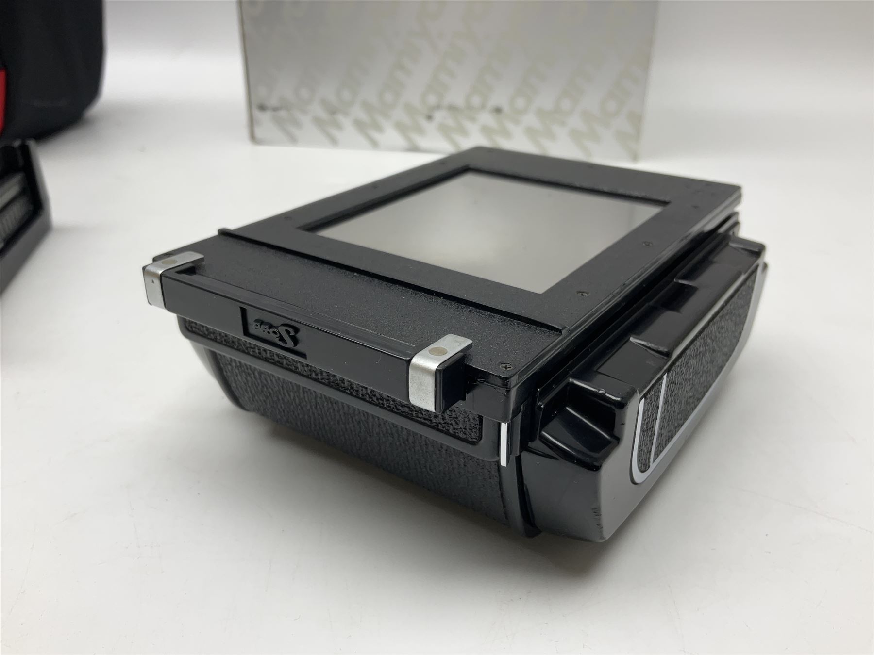 Mamiya RB67 Pro-S camera body, serial no. C559634, with 'Mamiya - Sekor C 1:3.8 f=90mm' lens, serial no. 75999, Mamiya RB 6x8 Pro-S 120 Roll Film Holder and Mamiya Polaroid back holder, with carry case and original boxes 