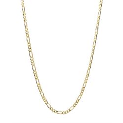 9ct gold Figaro link necklace, hallmarked, approx. 11.2gm