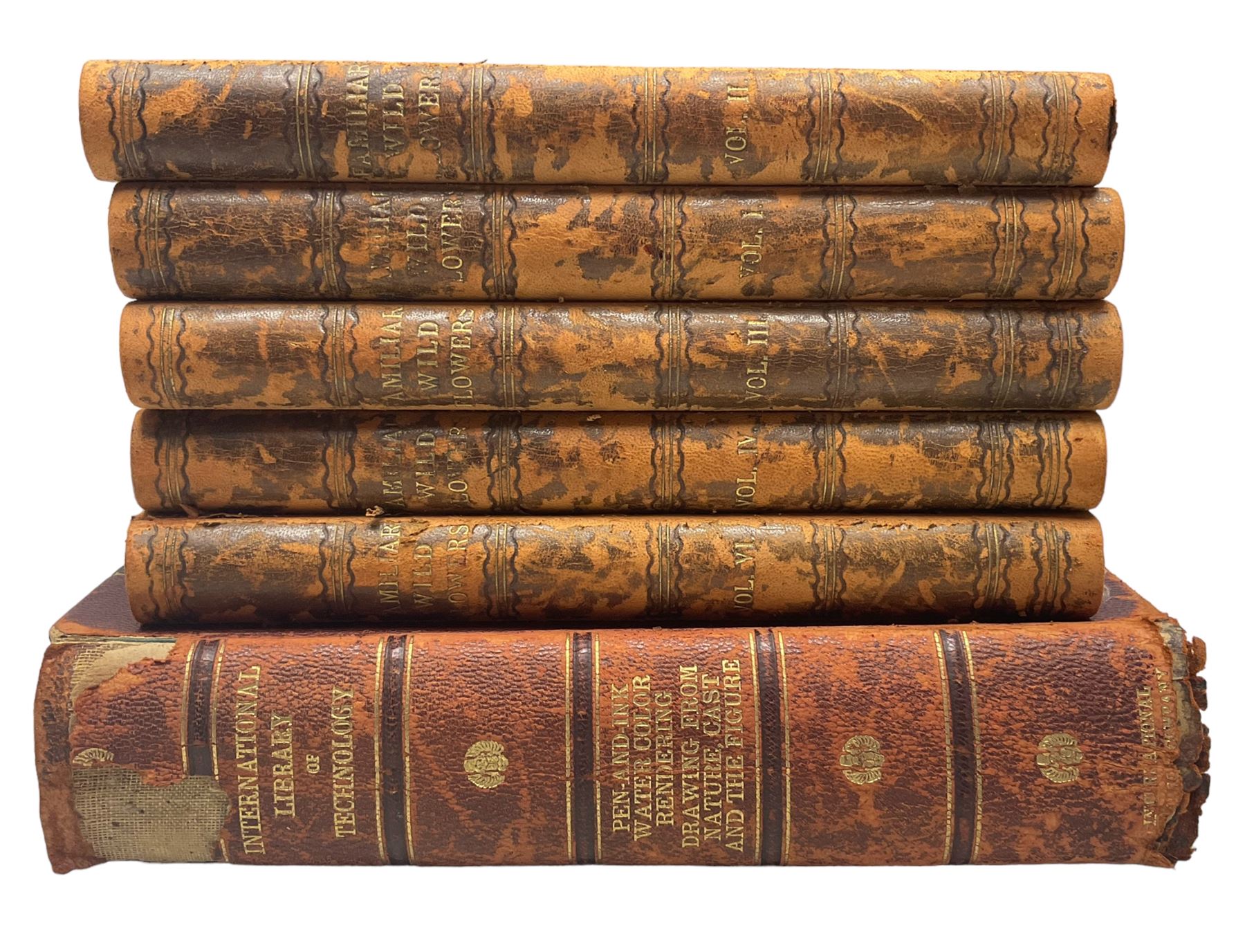 John Harold Wood (British ?-c1965): The artist's easel, palette, paint box, and six books on painting (9) 
Provenance: by direct descent through the artist's family. Wood had a cottage in Robin Hood's Bay, and his sister married Staithes Group artist Percy Morton Teasdale (1870-1961).