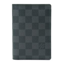 Louis Vuitton Damier Graphite canvas passport holder, the black and grey checkerboard exte...
