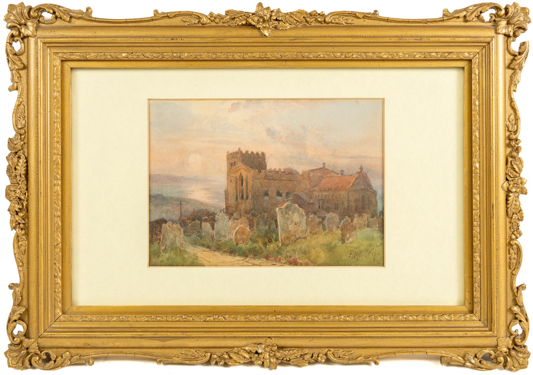 Frederick Mercer (British 1850-1939): Saint Mary's Church - Whitby', watercolour signed 16.5cm x 23cm