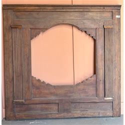 19th century French walnut Bretton bed façade / large mirror frame. 178cm x 173cm.  - COLLECTION BY APPOINTMENT FROM: The White House, Thirsk Road, Easingwold, York, YO61 3NF - CALL 01723 507111 TO ARRANGE