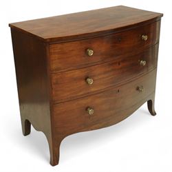 Late George III mahogany bow-fronted che
