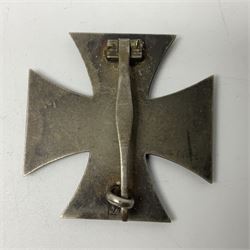 WW2 German Iron Cross 1st Class with pin back by Wilhelm Deumer Ludensched, marked L/11 under pin housing