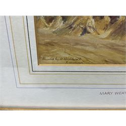 Mary Weatherill (British 1834-1913): The Cornfield, watercolour attributed by her brother Richard 11cm x 16cm