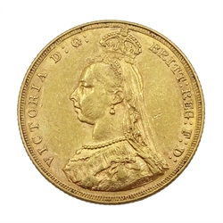 Queen Victoria 1887 gold full sovereign, Melbourne mint  