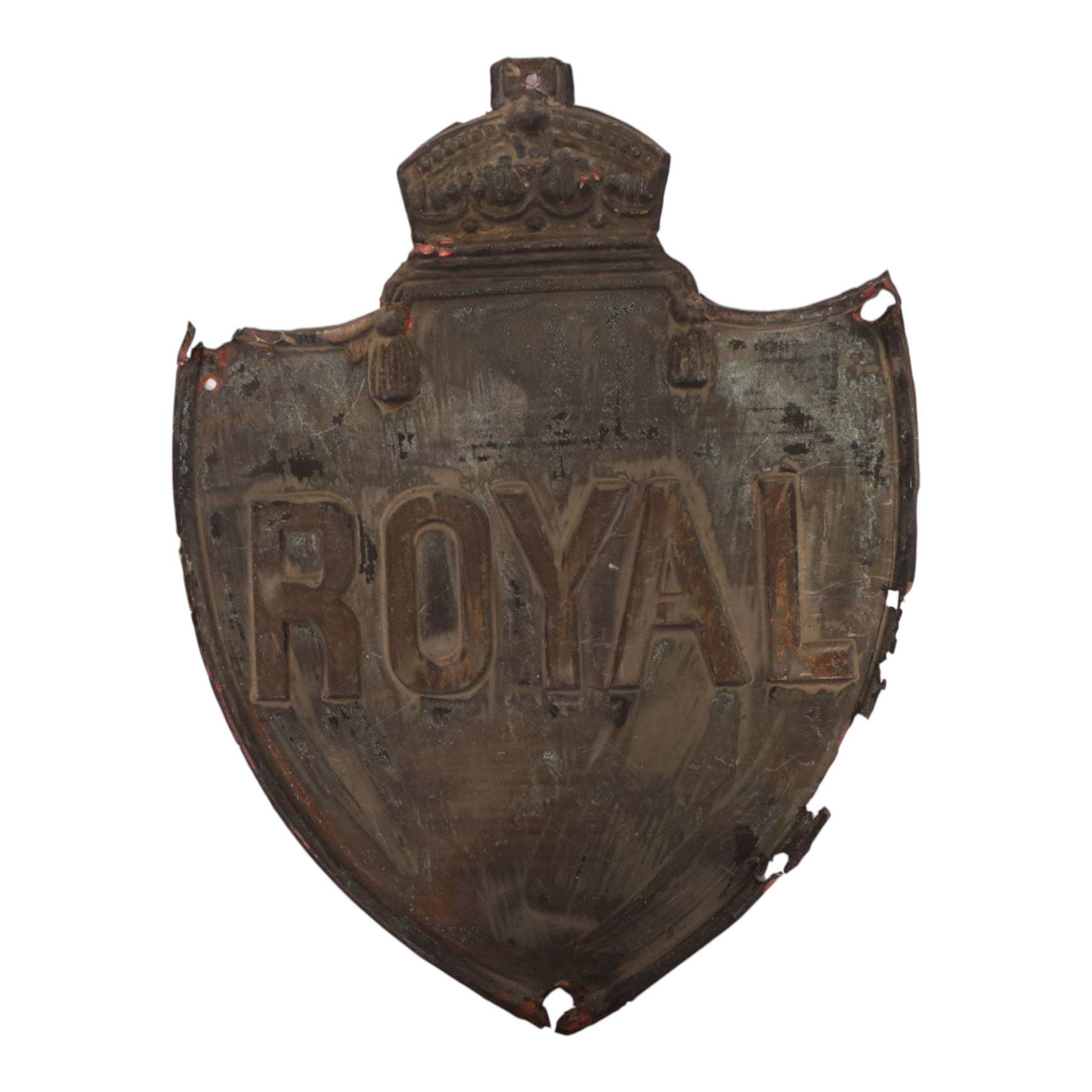 Eight 19th century tin fire insurance marks, comprising Phoenix Assurance Company Limited, Royal Insurance Company, Protector Fire Insurance Company, London Assurance Incorporated, County Fire Office, and District, Royal example H31cm
