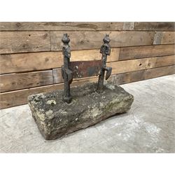 19th century cast iron boot scraper