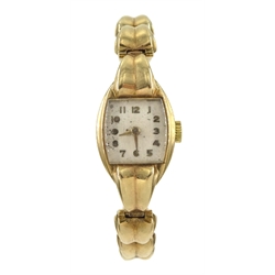 Tudor Rolex 9ct gold ladies bracelet wristwatch, manual wind Birmingham 1956, boxed