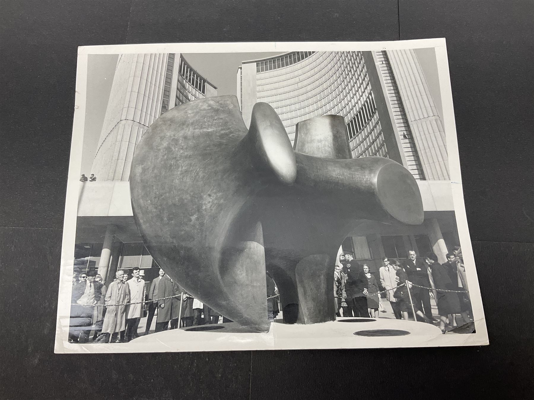 Five 1970s press photographs of Henry Moore and Barbara Hepworth