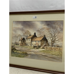 David Keith (Northern Contemporary): 'Swainby Farm' & 'Roseberry from above Great Ayton', two watercolours signed, titled and dated 1986 verso 34cm x 47cm & 36cm x 48cm (2)