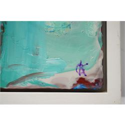 Gillian Ross Kelsey (British 1935-2025): 'Ever Summer', mixed media on board, signed and titled verso 61.5cm x 61.5cm