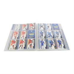Large collection of Football trading cards, including full Manchester Untied Upper Deck set in official folder, large quantity of Topps Match Attax cards, including full sets, in official collectors binders, Panini Euro 2012 part set in folder, etc, all housed in folders