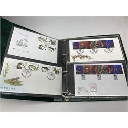 Various Royal Mail PHQ cards, first day covers, World stamps including Poland, Uruguay, Pakistan etc, housed in sixteen albums / folders, in one box