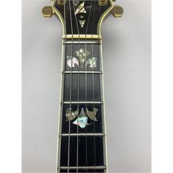 American Gretsch Super Chet semi-acoustic guitar, 1960s/70s, with 'pots' on scratch plate, serial no.5 2071, L111cm overall;  in original hard carrying case  