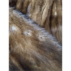 Marshall & Snelgrove three quarter length mink fur coat, together with mink hat, stole, shawl