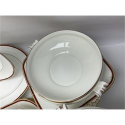Wedgwood Colorado pattern dinner and coffee service for eight, to include coffee pot, milk jug, covered sucrier, coffee cans and saucers, dinner plates, side plates, twin handled bowls, four covered vegetable tureens etc (92)